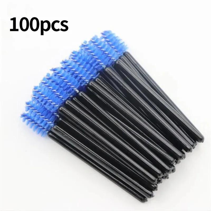 Wholesale100pcs Disposable Eyelash Lash  Makeup Tools Spoolies Micro Brushes for Eyelash Extension Mascara Wands Combs Cosmetic