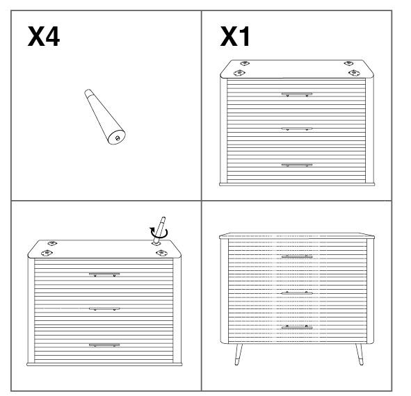 Comodă Matera Cm 78X37X80