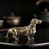 Loyale Messing Dackel Figur Langer Körper Kurze Beine Hund Metall Statue Miniatur Tischdekoration Für Heimdekor Handwerk Geschenk