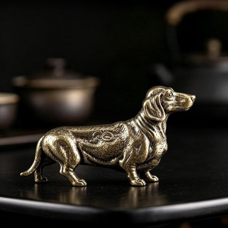 Loyale Messing Dackel Figur Langer Körper Kurze Beine Hund Metall Statue Miniatur Tischdekoration Für Heimdekor Handwerk Geschenk