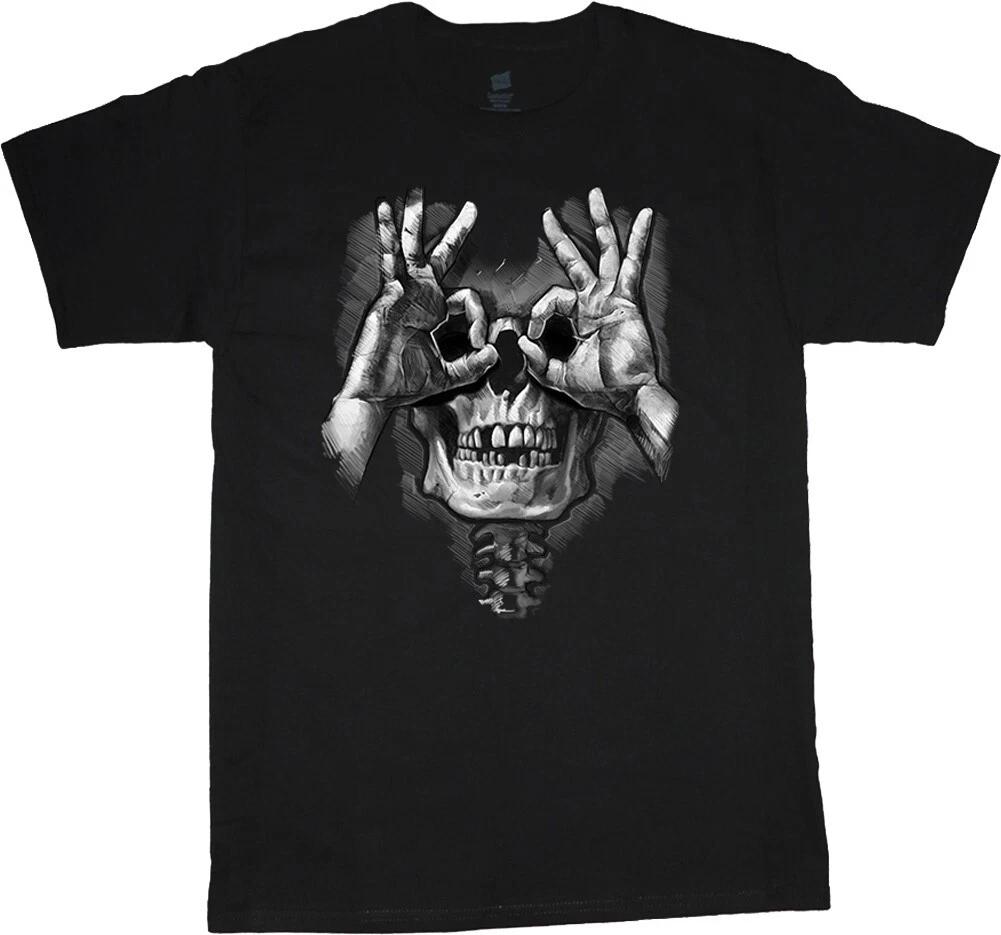Skull T-shirt Mens Graphic Tees Skeleton Clothing Apparel Skulls Accessories L