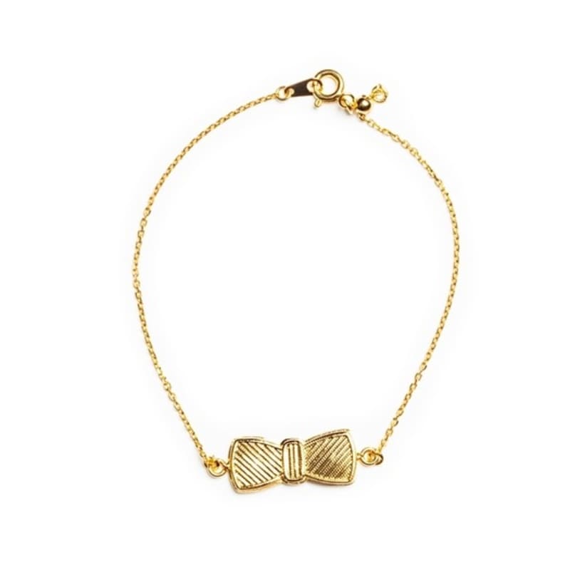 

BONBEAU Morris bowtie pendant gold plating bracelet free