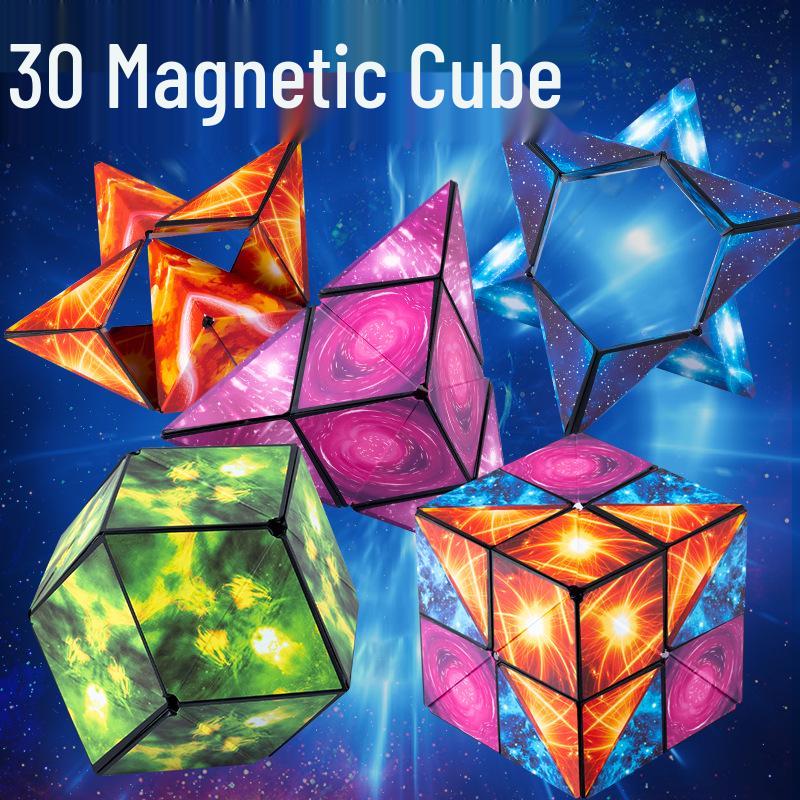 3D Magnetic Geometric Cube for Children's Cognitive Training