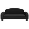 VidaXL Dog Bed, Pet Sofa with Wooden Frame, Basket for Puppies Indoor House, Black 171964