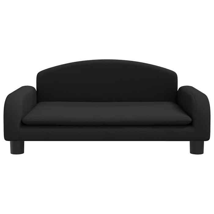 VidaXL Lit pour Chien, Canapé pour Animaux de Compagnie avec Cadre en Bois, Panier pour Chiots Maison Intérieur, Noir 171964