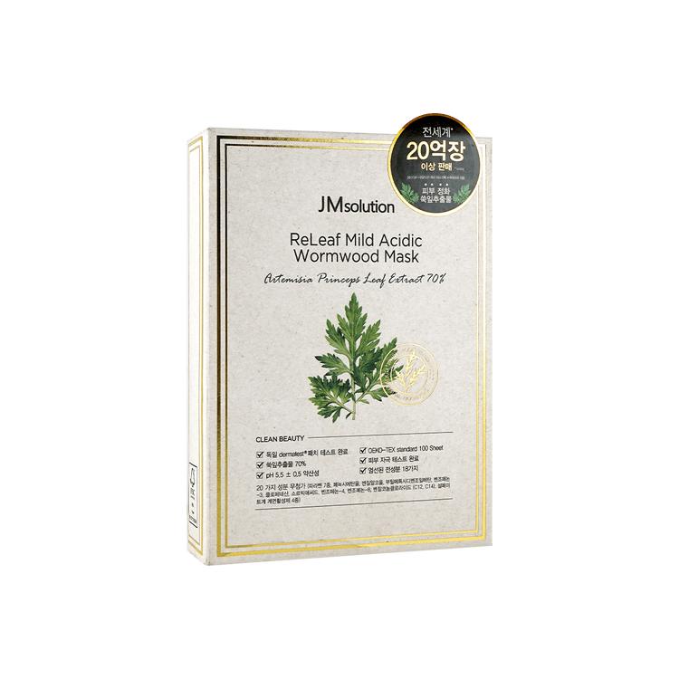 JMSOLUTION ReLeaf Mild Acidic Tea Tree Mask, 30 Ml × 10 Sheets × 4 Boxes