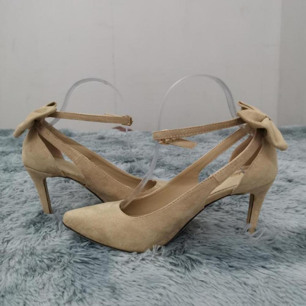 Women's Pumps Ankle Strap Sandals Slingback Bow High Heels Kitten 9cm Pointed Toe Heel Party Wedding Dress Comfortable Shoes