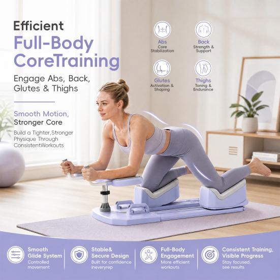 Abdominal Muscle Trainer Adjustable Weight Loss Crawling Trainer, Spine Twist And Stretch Equipment for Core Strength & Back Relief, Lower Support