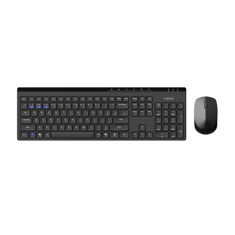 Rapoo 8100GT Multi-Mode Wireless Keyboard and Mouse Combo