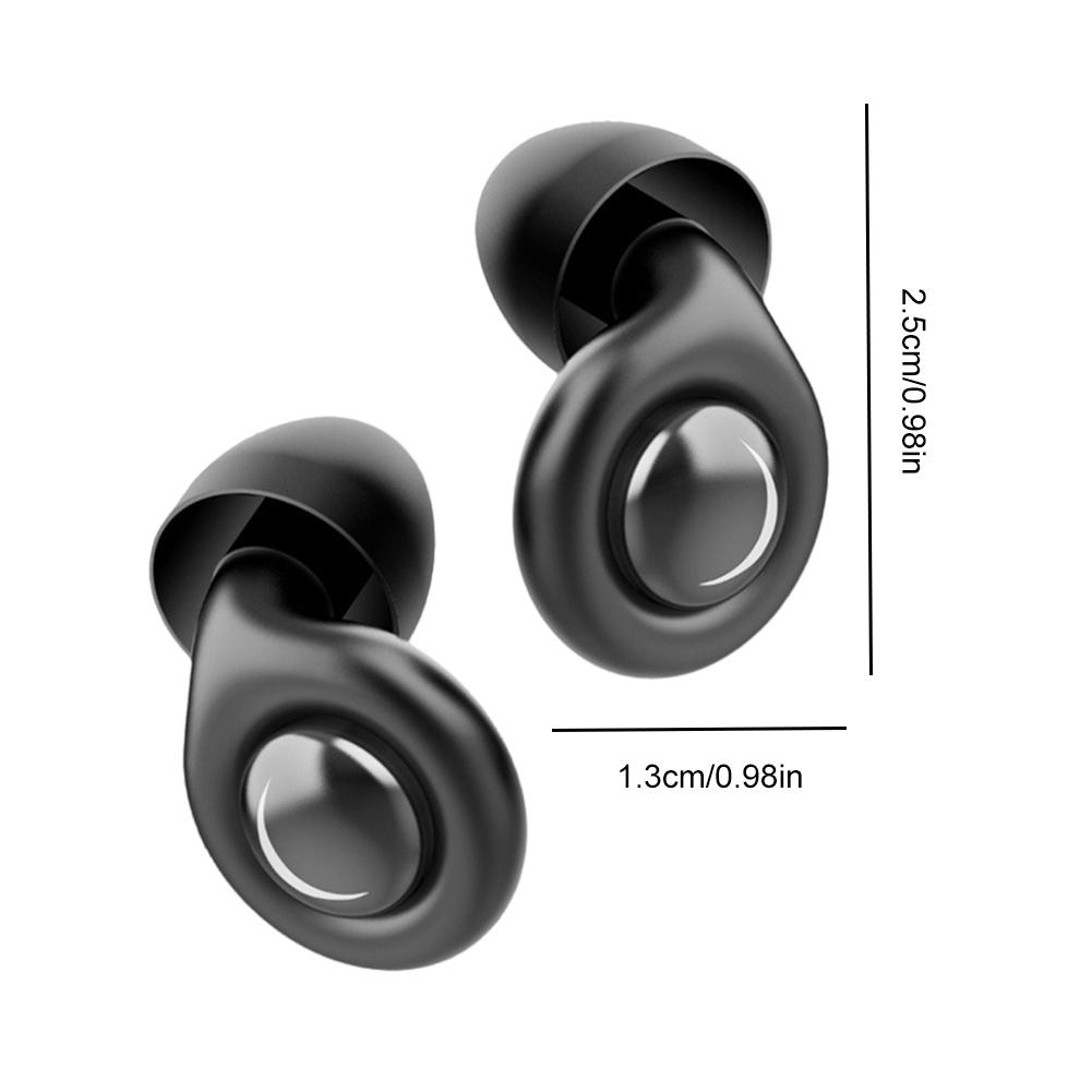 Reusable Silicone Snore Blocker Ear Plug W/ 10 Eartips Anti-Noise Motorcycle Earplugs for Sleeping Noise Sensitivity & Flights