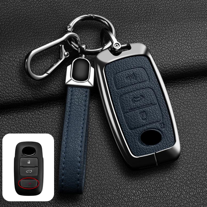 Zinc Alloy Leather for Toyota Yaris Ativ Raize Veloz Avanza Rush Perodua Daihatsu Malaysia Remote Key Case Cover Accessories