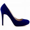 Große Größe 43 Damen Pumps Sexy 11cm Plateau Mode Runde Zehe Samt Hohe Absätze Flach Elegant Dame Büro Party Hochzeitsschuhe