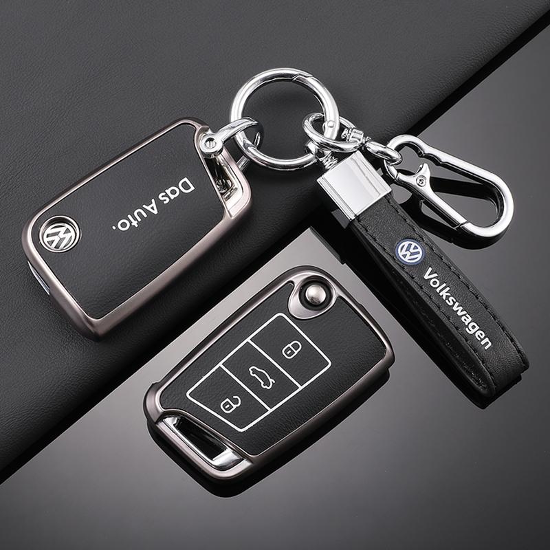 TPU Leather Car Remote Key Case Fob Cover Holder Shell For Volkswagen VW Polo Golf 7 MK7 Tiguan Passat Jetta E-golf AccessoriesBR2