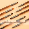 9dílná japonská průsvitná hnědá sada štětců na nail art pro malování linek, ombre a květin