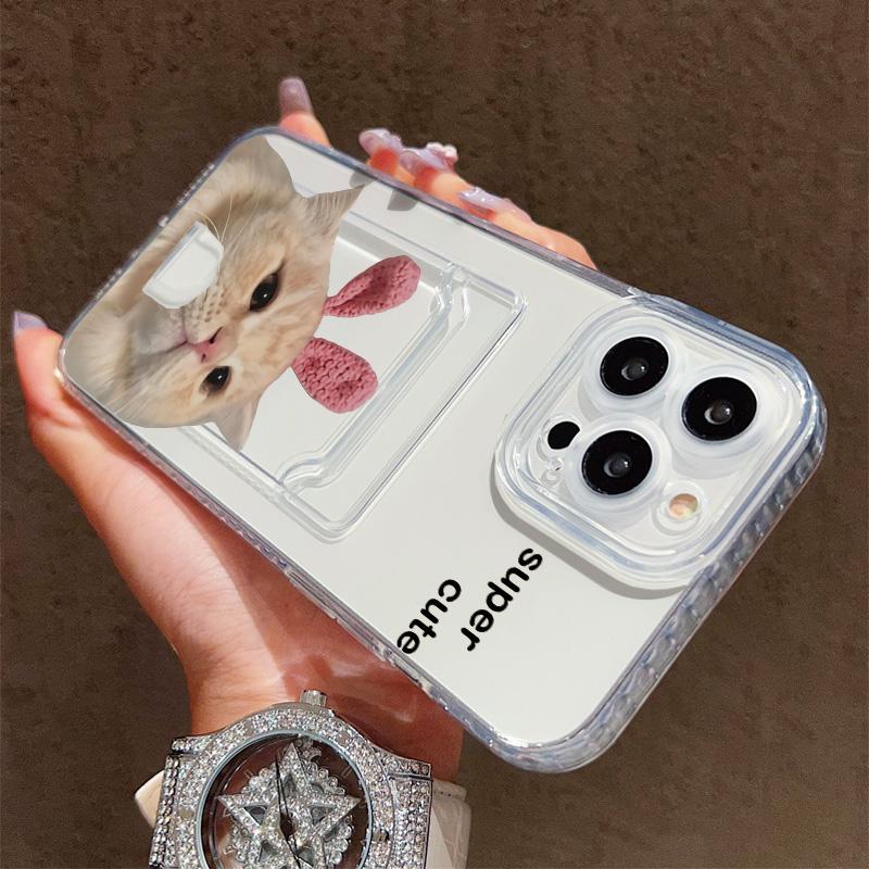 Card Slot Holder Silicone Wallet Pocket Case For Xiaomi 14T 13T 11T Redmi 15 14 12C 13C iPhone 17 16 15 Samsung A15 A25 A35 Cover Clear Phone Bumper
