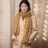Gradual change of color plaid scarf female sweet warm fashion imitation cashmere scarf shawl autumn and winter new