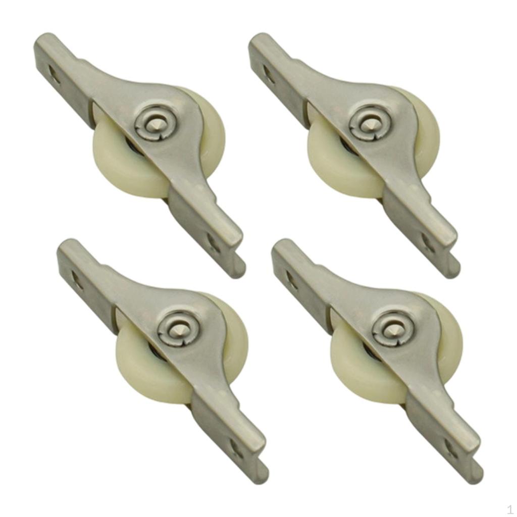 4 Pieces Push Pull Window Pulley Door Rollers Bathroom Slot Wheel Silent Sliding Doors Wheels