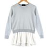 COUP DE CHANCE Plain Long Sleeve Knit Light Blue Women 34 Docking Pro Over Used