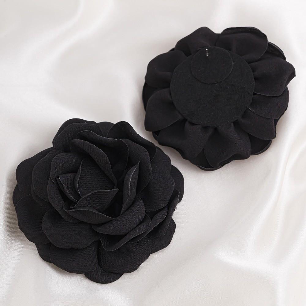 1 Pair Elegant Statement Pierced Earrings Large Big Rose Flower Earrings  Women Jewelry