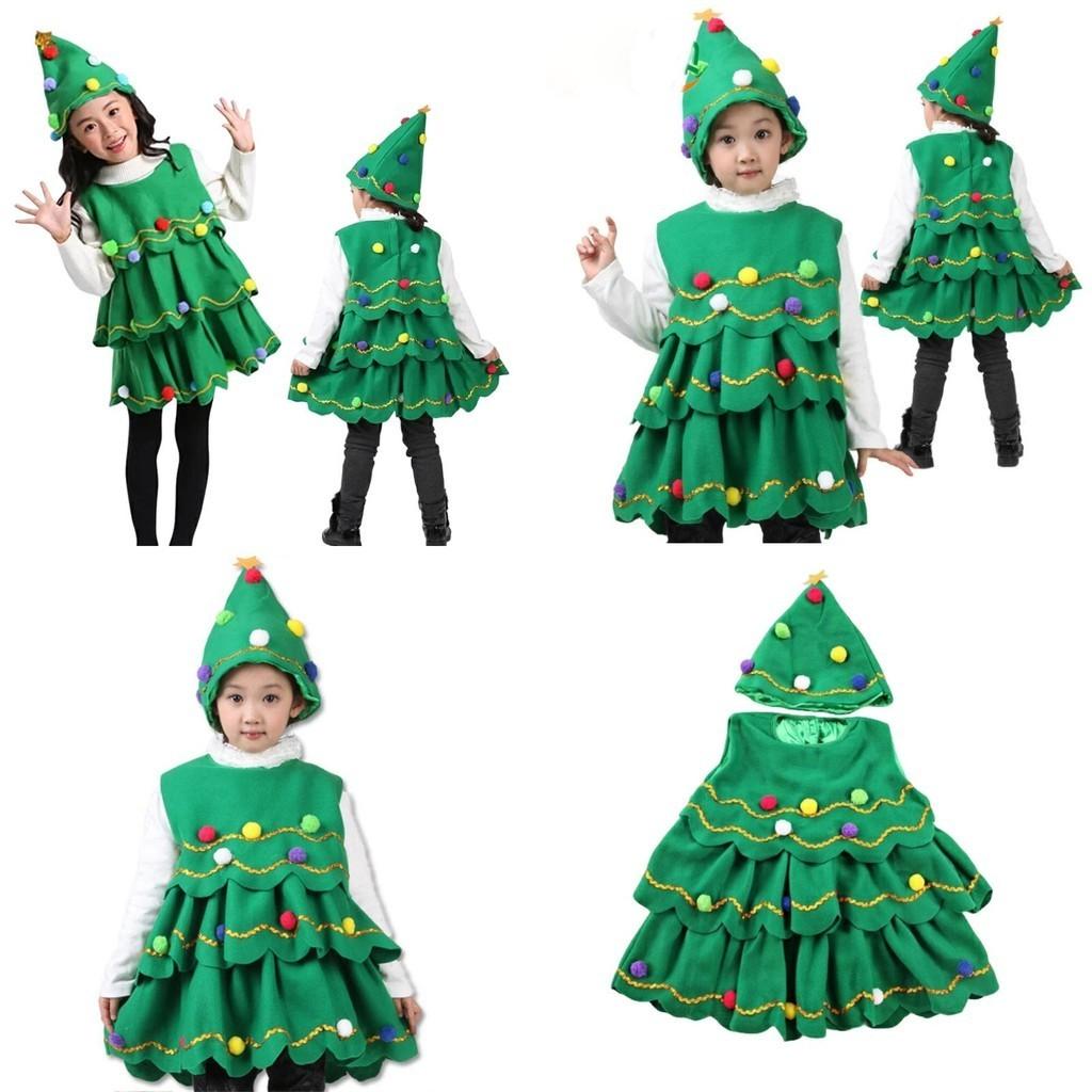 Christmas Tree Costume For Kids And Adults Authentic Striped Outfit For Cosplay