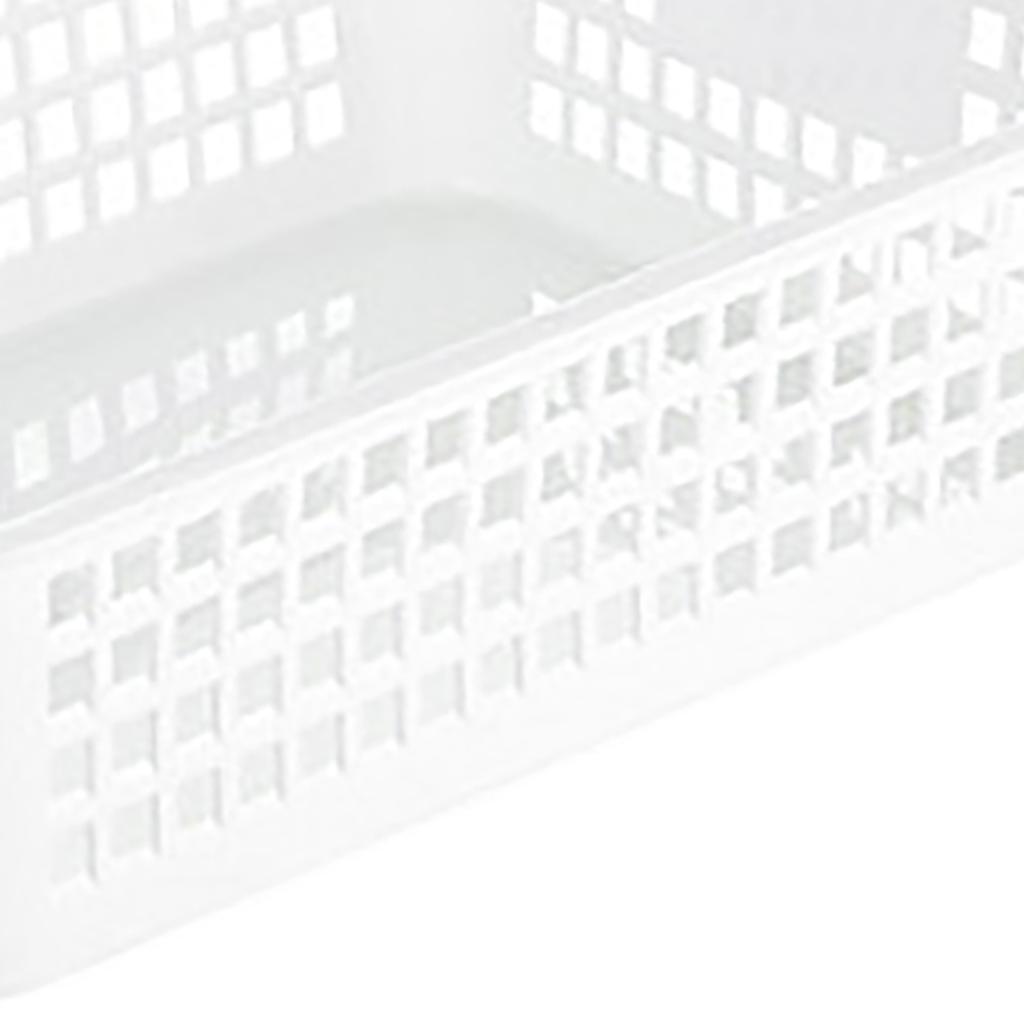 Desktop Storage Basket Space Saving Handle Rectangular Stackable Hollow Storage Basket Bin for