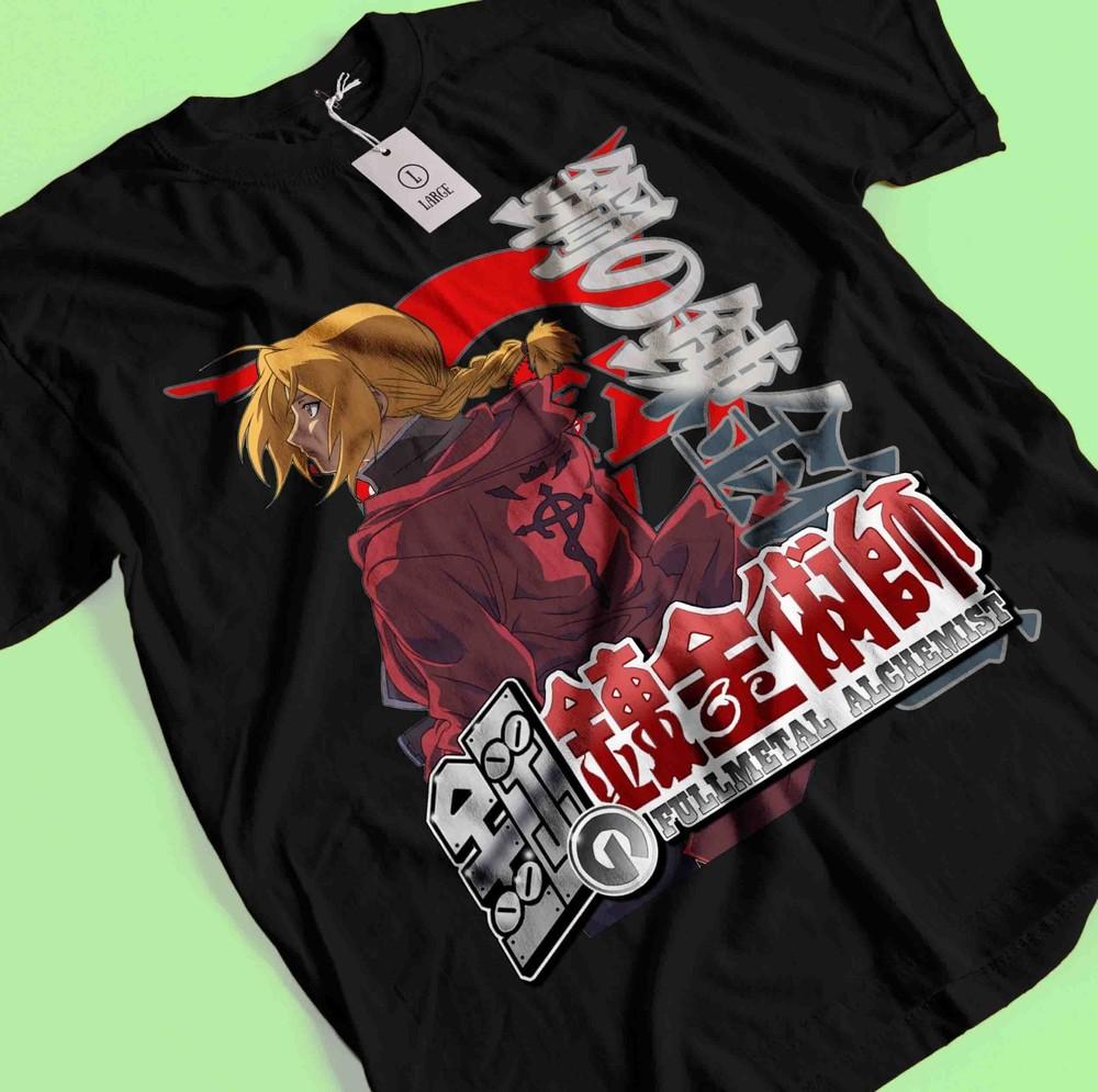 

Fullmetal Alchemist T-Shirt FMA Brotherhood Edward Elric Alphonse Elric Shirt 4XL