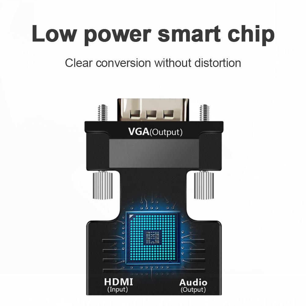 HD 1080P Adapter VGA To HDMI/HDMI To VGA Converter HDMI Female To VGA Male Converter With Audio For PC Laptop To HDTV Projector