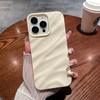 Luxury 3D Wavy Pattern Phone Case For iPhone 16 15 14 13 12 Pro Max Plus Solid Color Glossy Soft Silicone Case Phone Accessories