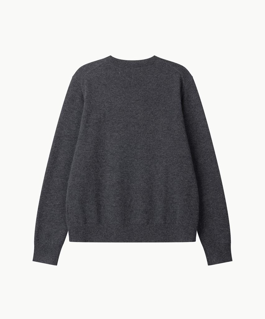 Leondi Fine Merino Wool Round Knit - Charcoal