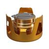 Outdoor Camping Brass Stove with Aluminum Stand Cover Portable Boiling Water Stove Bracket