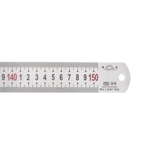 uxcell Stainless Steel Ruler, Straight Edge Measuring Tool for Woodworking, Painting, and Crafts, 1.5m Long x 1.5mm Thick x 38mm Wide, Silver Tone