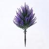 Flor de Lavanda Artificial com Espeto para Solo, Plantas de Lavanda Falsas Realistas para Jardim, Pátio e Decoração Externa