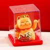 Gatto Portafortuna Solare Che Saluta Automaticamente Gatto Ricco Decorazione Desktop Casa Bancone Cassa Ornamento per Auto