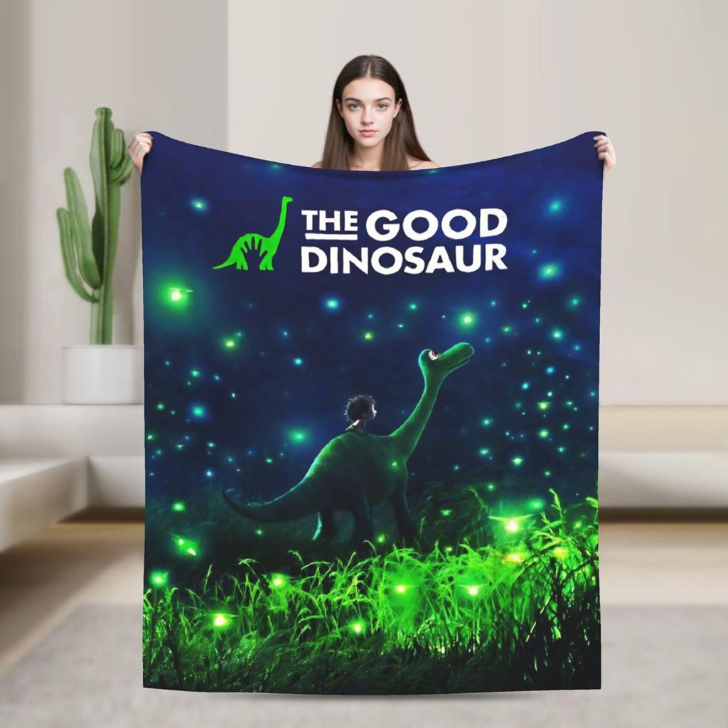 The Good Dinosaur Arlo Spot Gebreide Deken Schattige Cartoon Flanellen Plaid Dekens Beddengoed Bank Ultra-Zacht Warm Sprei Draagbaar
