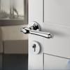 Bright Silver Indoor Silent Door Lock Nordic Light Luxury Bedroom Split Door Handle Lock
