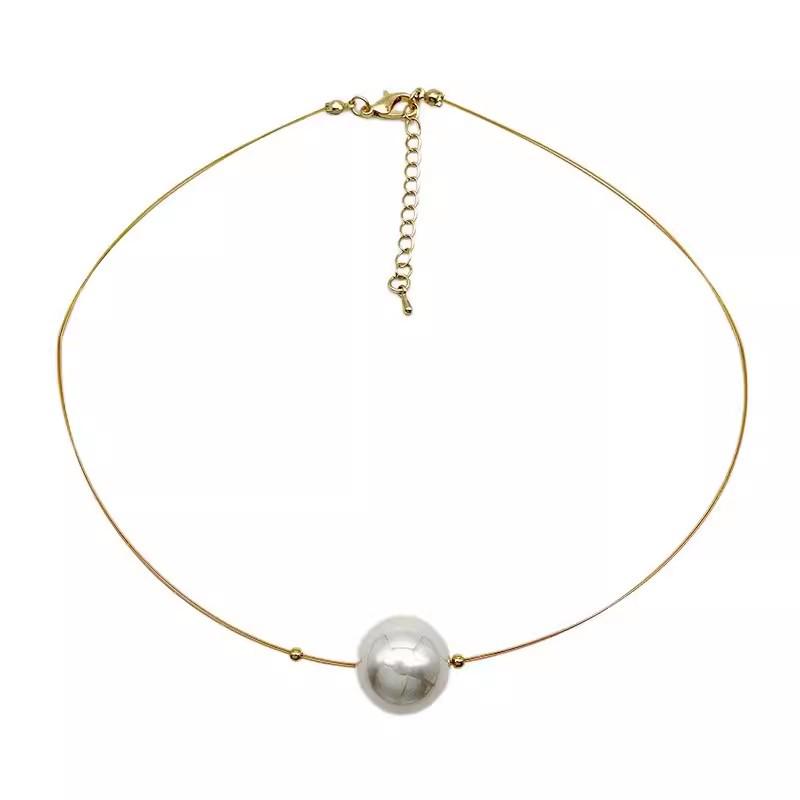 Korean French Retro Pearl Necklace: 2024 Trendy High-End Women's Choker