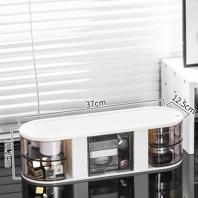 

Chic Bedside Table Storage Box - Multi-Compartment Organizer for Living Room, Bedroom, Desk, Sundries, Cosmetics, and Medicine.