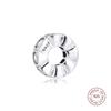 Echte 925 Sterling Silber Clear CZ Verführerische Kissen Spacer Charms Perlen Passt Original Armband DIY Schmuck Machen Zubehör