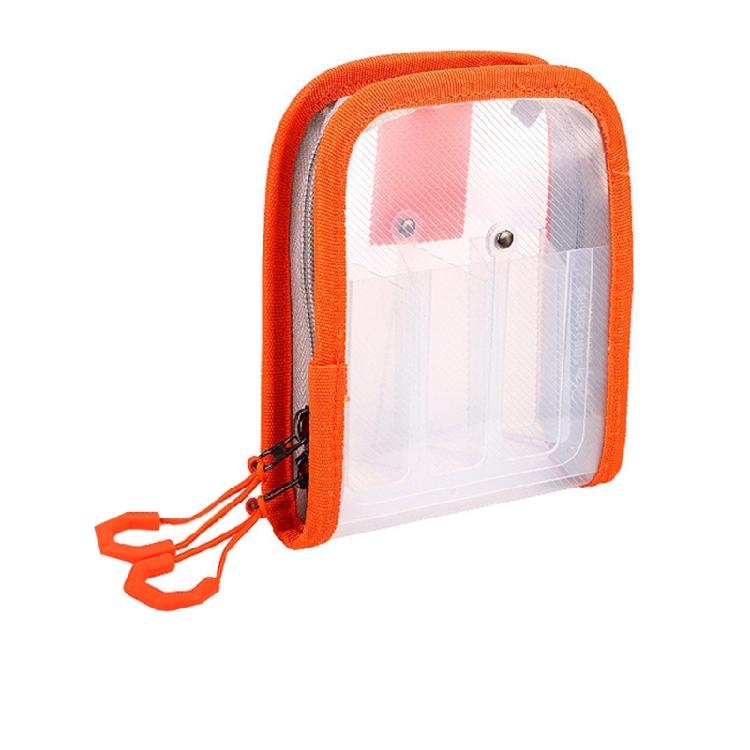 Portable Fishing Squid Jig Lure Hook Bags Clear Storage Case for Squid Hook Baits 6 Compartment Fishing Tackle Organizers