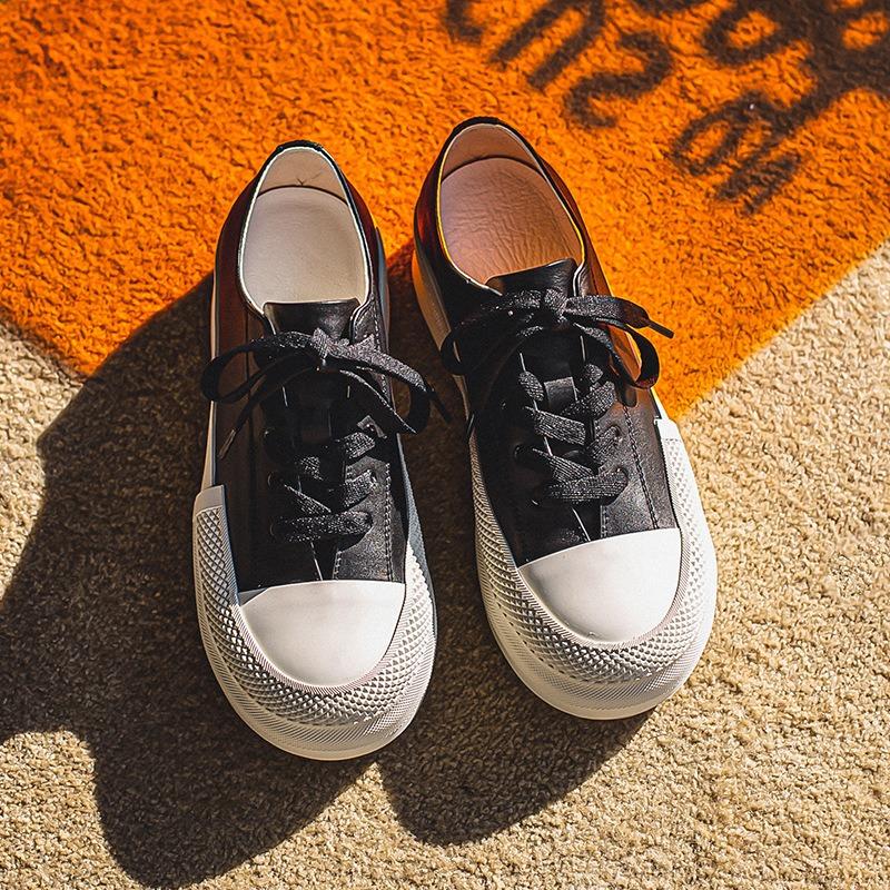 3172 high-end little white shoes men's spring new niche big head shoes thick sole heightening low-top casual board shoes