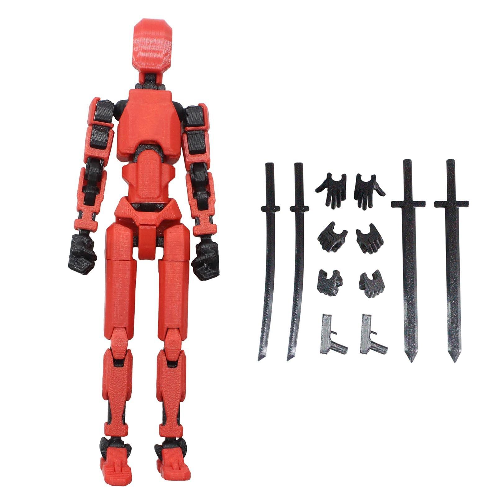 

Qingsi Multi-joint Movable Robot 3D Printed Human Body Model Toy ПВХ Модель Full Body Mobile Robot Desktop Desktop One Size червоний