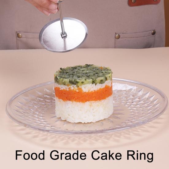Cake Ring Mold Stainless Steel Seamless Round Mousse Cake Molds with Pushers And Lifters Kitchen Baking Tool for Home Bakery Use