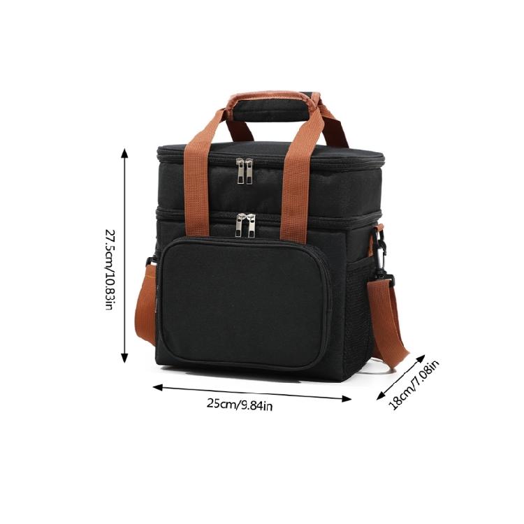 Lunch Box Thermal Bag Insulated Bag Large Capacity Picnics Bag Double Layers Lunch Bag Coolers Bag for Man