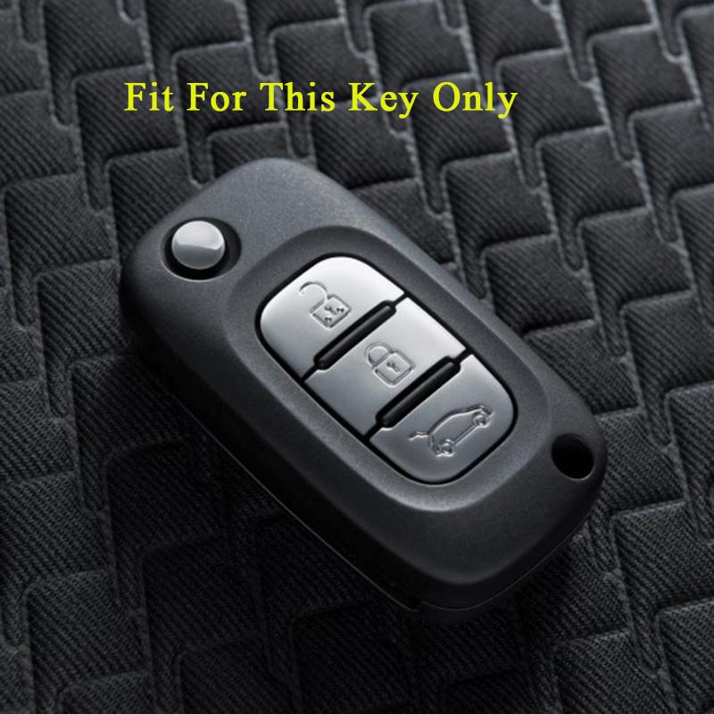 Genuine Leather Smart Control Auto Key Fob Case Cover Mount Fit For Lada Vesta Sedan Largus Kalina Granta 3Button Flip Key Fob L1236 Key Fob Cover