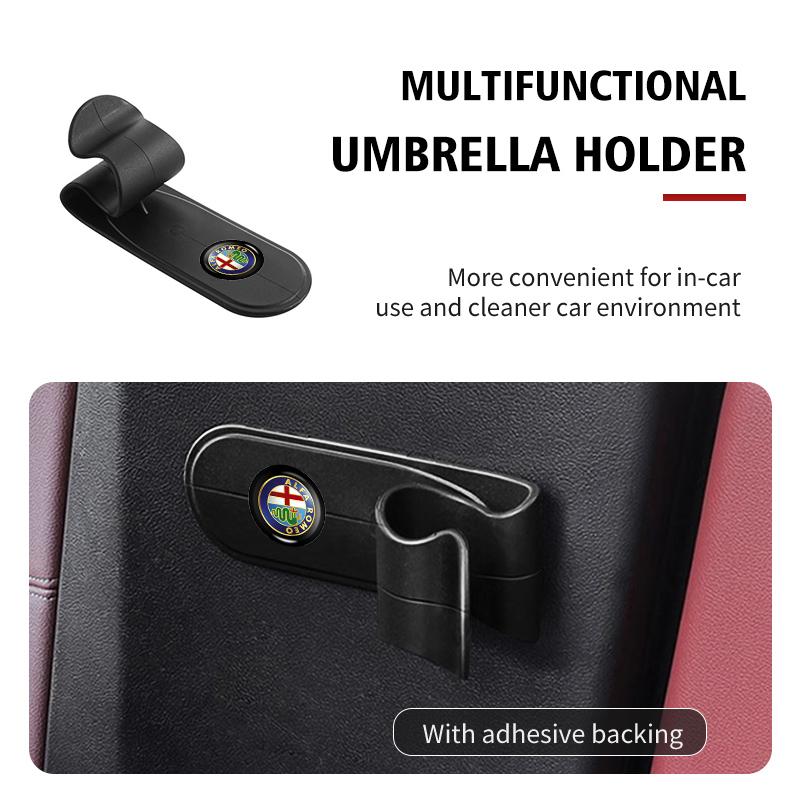 Multifunctional Car Mounting Bracket Umbrella Holder Clip Hook For Alfa Romeo Giulia 147 Mito 156 159 166 GT Stelvio Brera