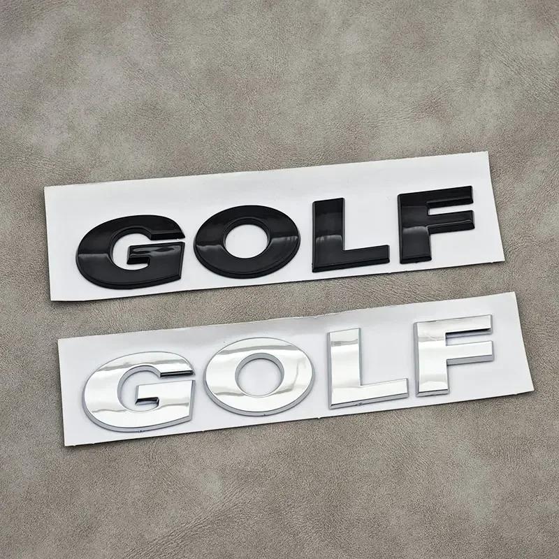 RUNTB1 VW 2026 Hot VW 3D ABS Chrome Black Logo GOLF Emblem Letters Sticker Car Rear Trunk Badge For Volkswagen Golf 4 5 6 7 MK3 MK4 MK5