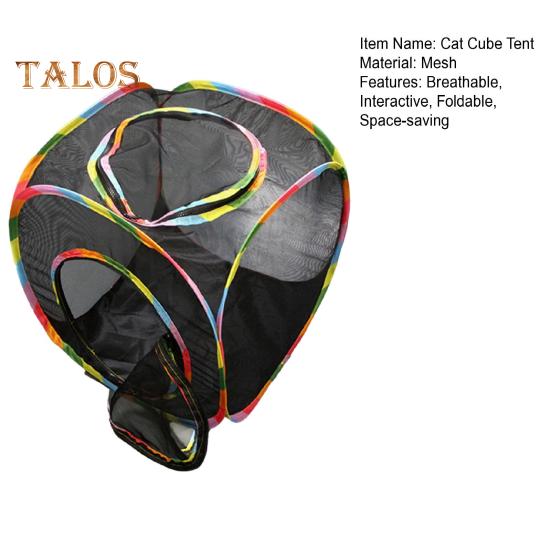 Cat Cube Tent Outdoor Pet Play Mesh Cubic Folding Pop Open Cat Playpen Ventilated Pet Playhouse for Puppy Kitten Bunny