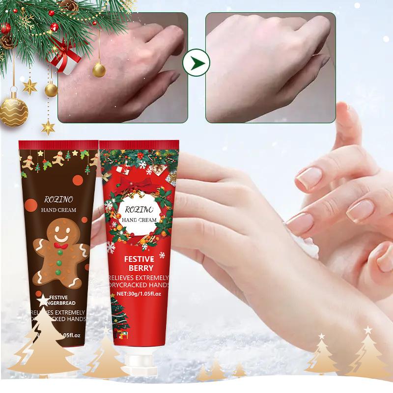 Christmas Hand Cream + Lip Balm + Anti-chapped Skin Care Set, Away From Dryness, All-around Moisturizing and Hydrating, Perfect Christmas Gift
