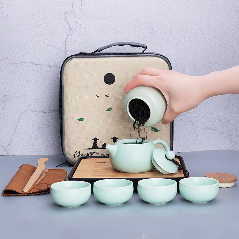 Portable Matte Ceramic Kung Fu Travel Tea Set