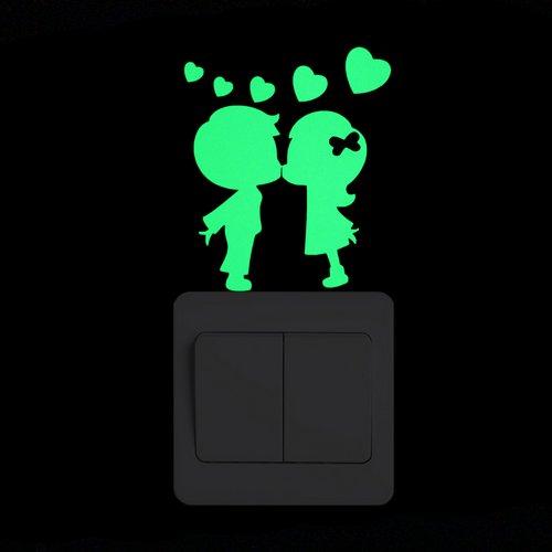 Switch Decoration Luminous Stickers Kids Room Wall Laptop Fridge Desk Car Home Decor Vinyl Decal Car/Fairy/Moon Stars/Bulb/Dog..